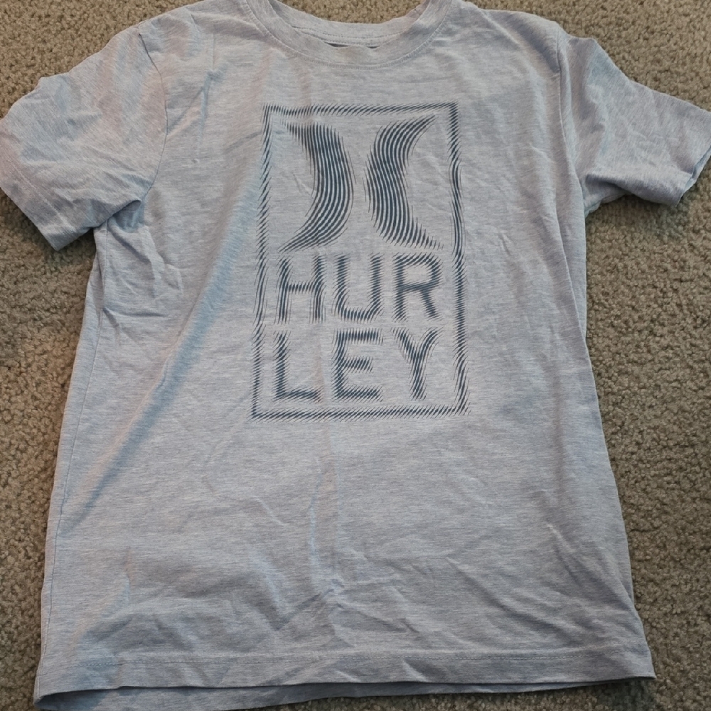 Hurley Light Blue Short Sleeve Tee with Logo
